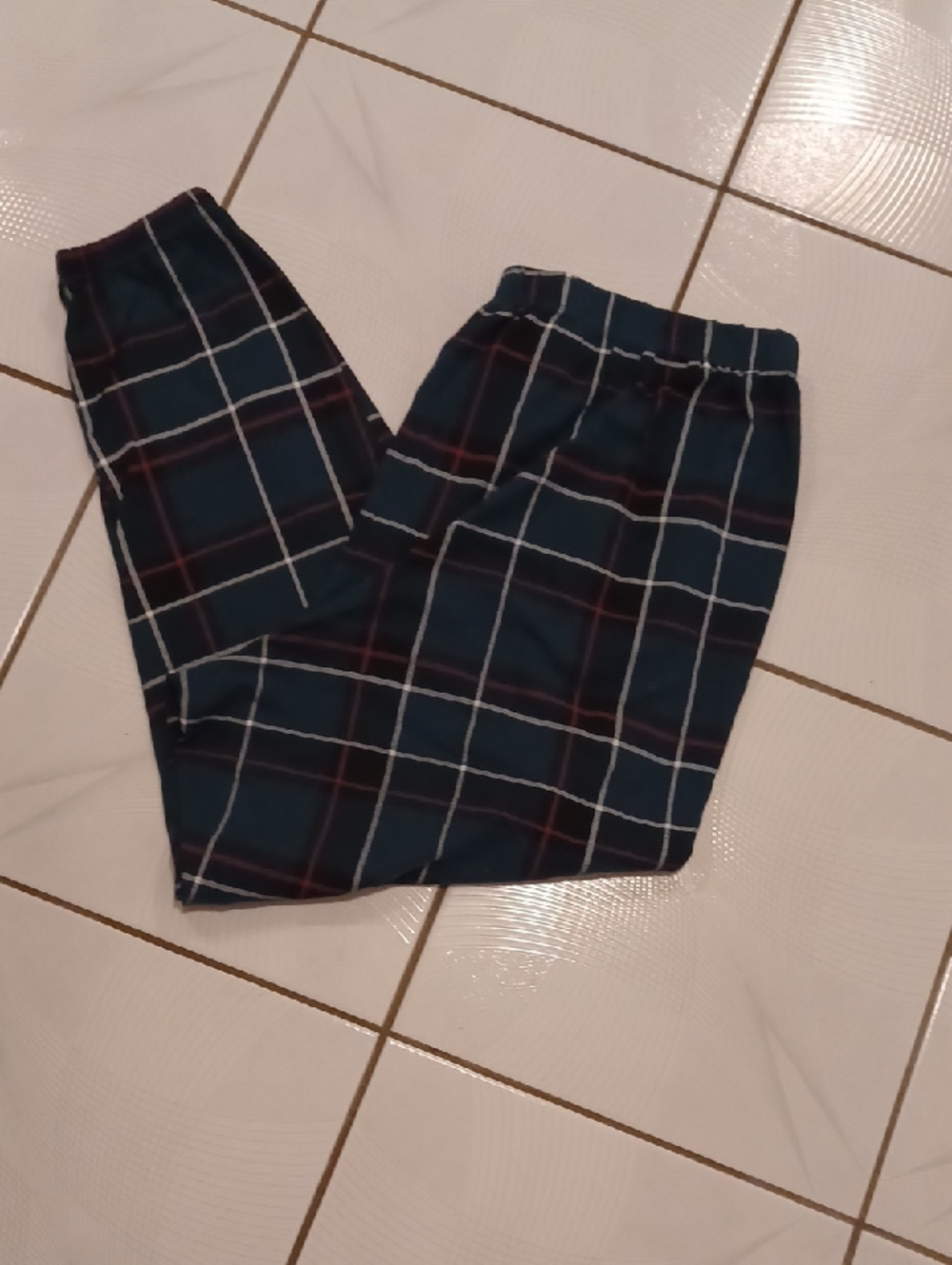 4/$40 New Green Plaid Cotton Pajama Pants - Size 1X